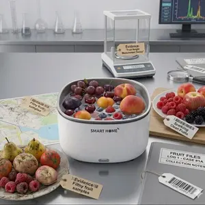 Smart Home Fruit & Produce Cleaning Device for Residue Removal, Smart Kitchen Deep Cleaning Device For Variety of Fruits and Vegetables