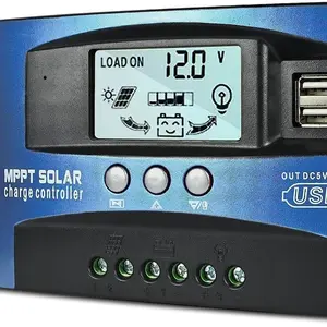 Solar Panel Controller(1 Count), PWM Auto Parameter Adjustable LCD Display, Solar Panel Battery Regulator With Dual USB Port Electronic Home Smart