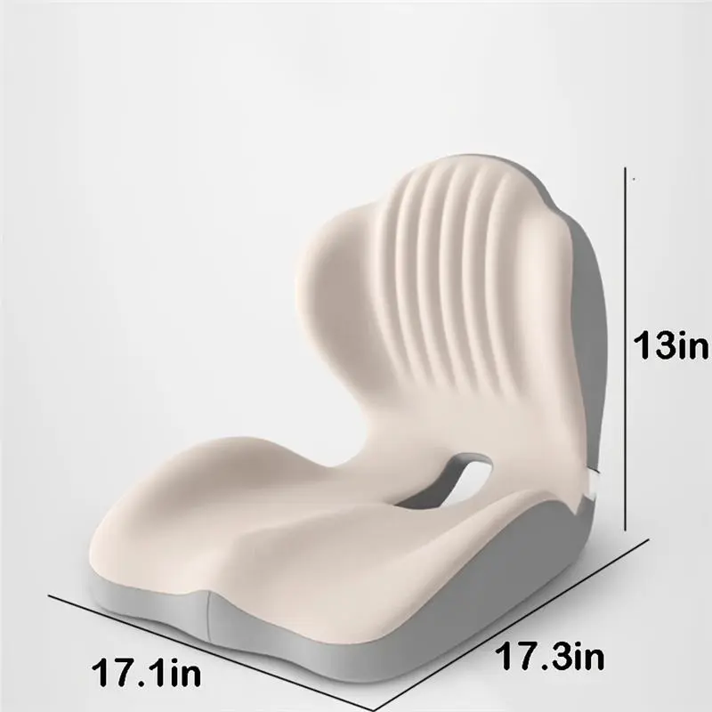 Ergonomic Lumbar Support Cushion, Lower Back and Hip Support Pillow, Memory Foam Back Support, Suitable for Office Chairs and Car Seats, Breathable Design, Ideal for Prolonged Sitting, Driving, and Work Use