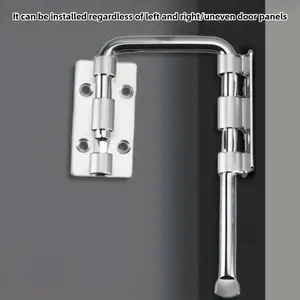 Sliding door hinge locks, stainless steel patio door latches – suitable for use on windows, barns, gardens, fences, sheds, cabinets, and double doors.U-shaped bolt locks available in silver; 1 piece per set.90/180-degree installation possible.