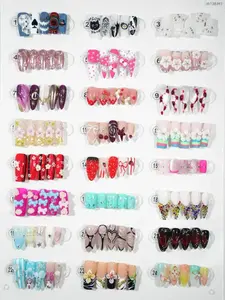 zb138..24 sets of diverse nail art styles-host:Mamie