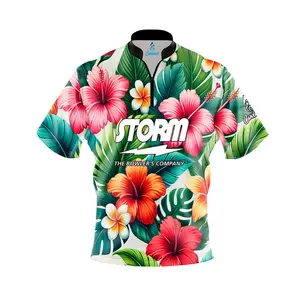 Storm Lei Quick Ship CoolWick Sash Zip Bowling Jersey