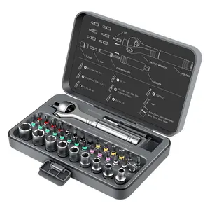 40-In-1 Ratchet Screwdriver Set, Magnetic Tips & Optional Handle, Ideal for Electronics & Home DIY Repair Tools, Men's Gift Kit