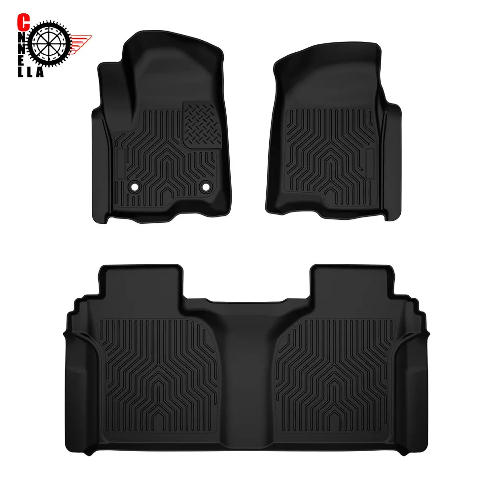 TPE Floor Mats Rubber Liners Fit For Chevy Silverado 99-24 - Waterproof, Anti-Slip, Durable Upgraded Version, Black Car Accessories, All Weather Truck Interior Mat Set, Father's Day Gift, Car Floor Mats All Weather