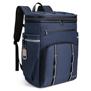 CUGBO 41L Large Waterproof Soft Cooler Bag Lunch Backpack for Camping Hiking, Blue