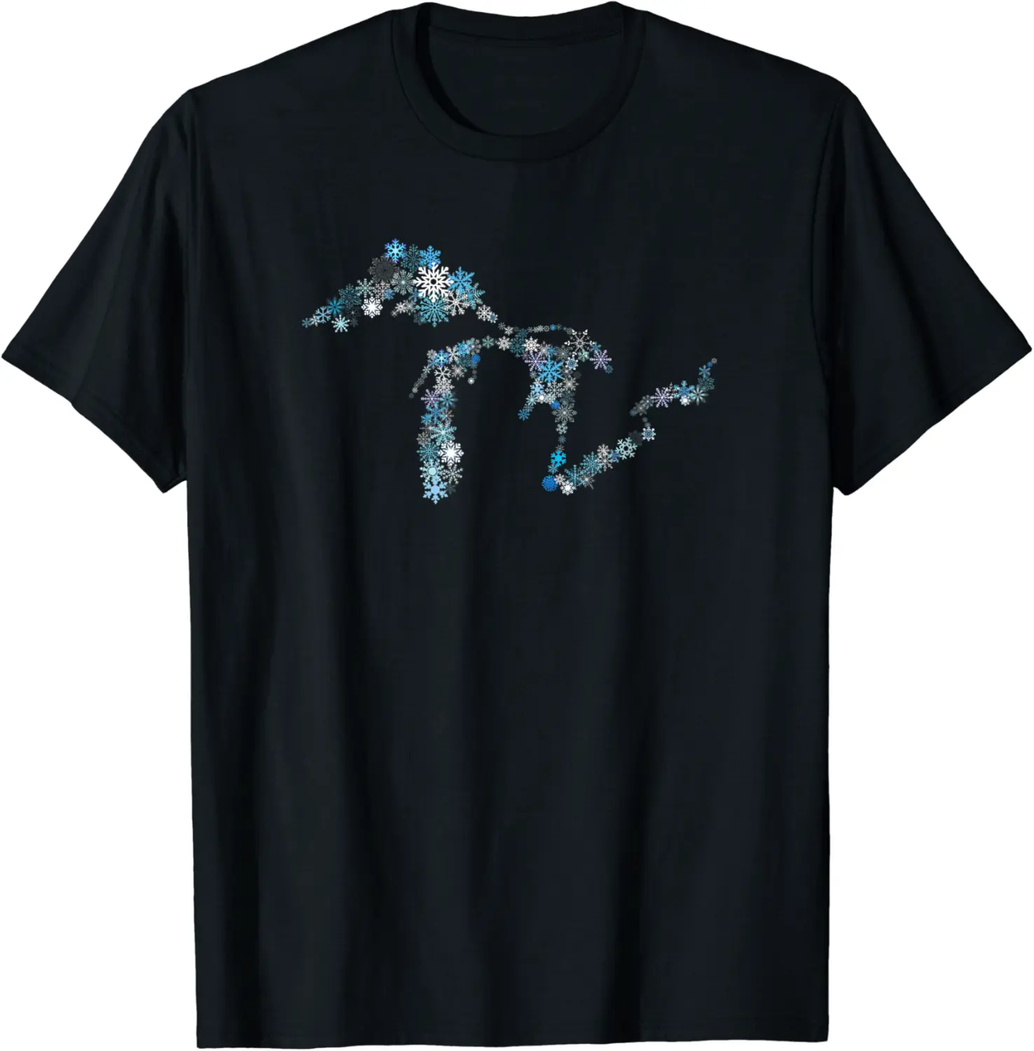 Great Lakes Snow Flakes Winter Michigan Ski Trip Snowboard T-Shirt - Rosazamorap Shop 23B09H3F37TT