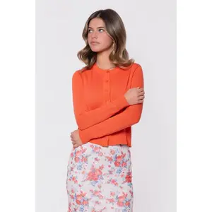 Chloe Cardigan (Deep Coral)