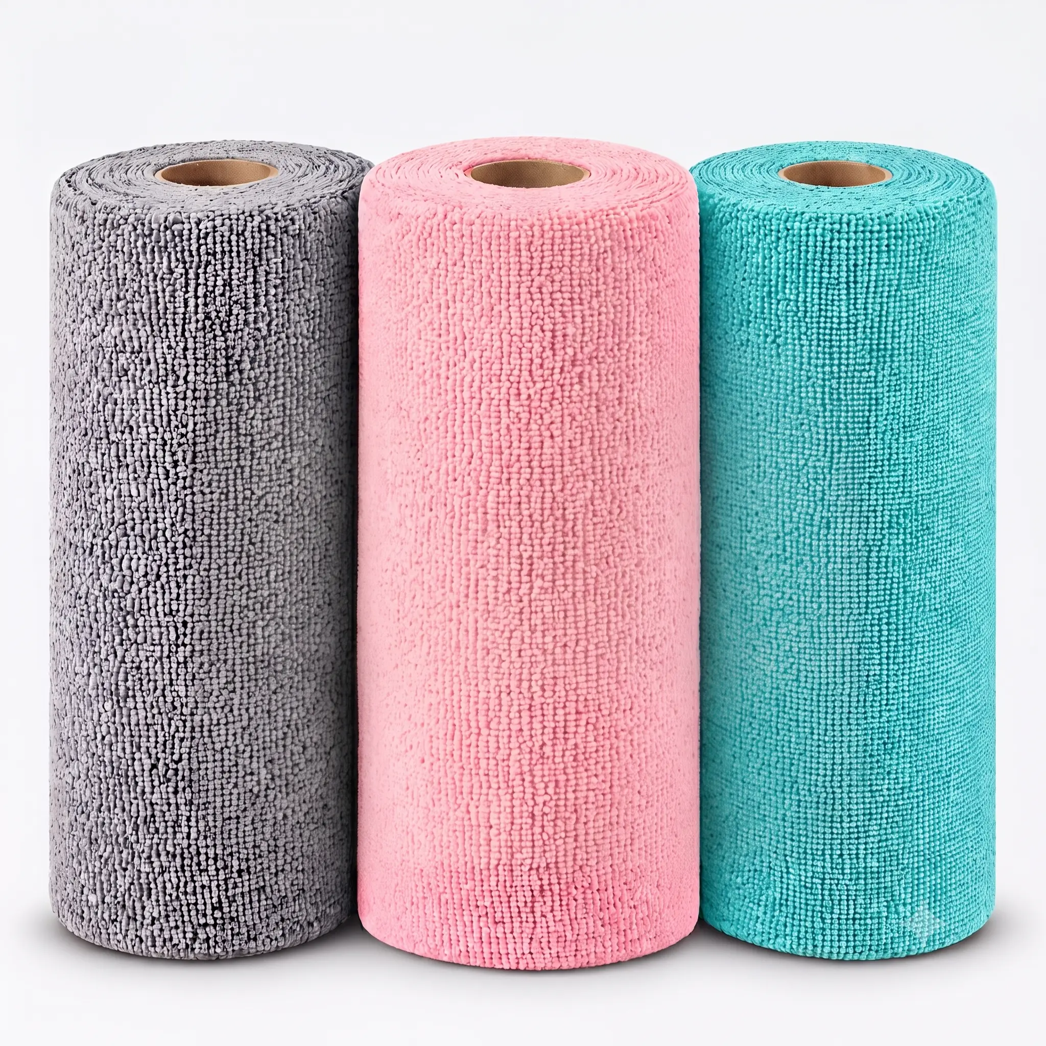 Microfiber Cleaning Cloth Roll - 20 Pieces Polyester Blend Tear-Off Washable Reusable Paper Towel Alternative, 12"x12" Ultra-Absorbent Lint-Free Wipes for Kitchen, Smooth Surface Cleaning