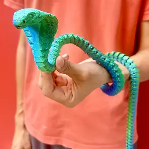 3D Printed Snake Figurine with Moving Tail, Detailed Body and Tail, Perfect for Desktop Decor, Party Gift, Unique Creative Gift, 130cm/51.18in, 90cm/35.43in