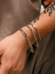 Men's Simple Chain Bracelet for Daily Wear, Stylish Durable Design for Long-Lasting Use, Fashion Accessory for Any Occasion