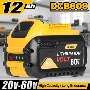 12Ah lithium battery,Compatible with Dewalt Batteries 20V/60V 12000mAh Battery Max XR Cordless Tools DCB180/206/206-2/200/204/204BT-2/203/201/207