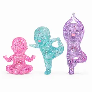 Sugar Swaps Baby Squishy, Stress Relief Fidget Toy, Soft Sensory Toy for Kids and Adults, Cute Elastic Glitter Baby Doll Squishies Stress Toy, Collectible Mochi Squishies