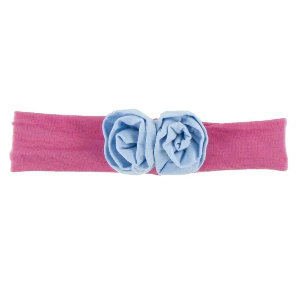 Solid Bamboo Flower Headband Flamingo with Pond, One Size