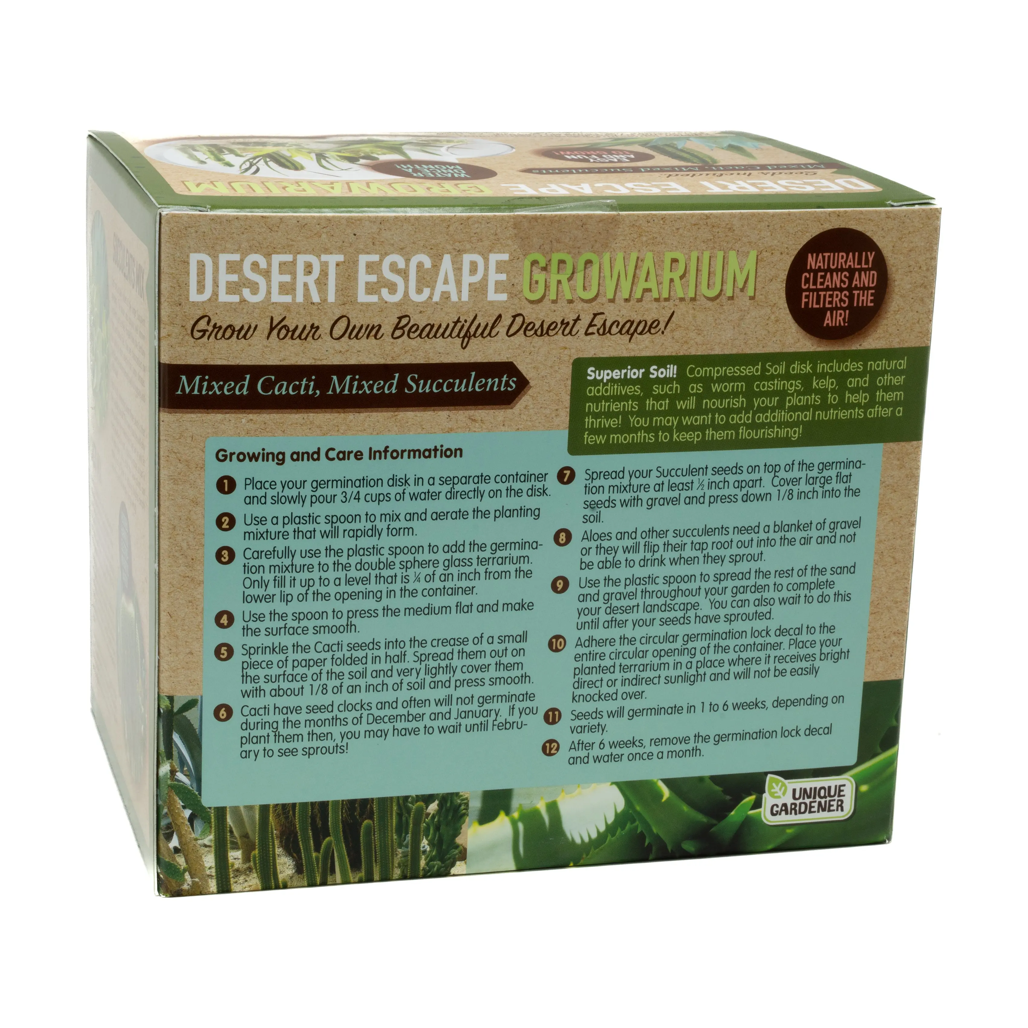 Double Sphere Glass Terrarium - Desert Escape Growarium