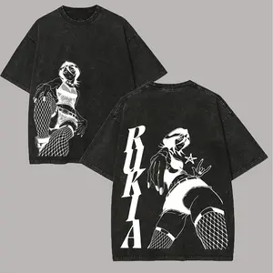 Bleach Anime Lover Washed T shirt Year round clothing personality Clothes Plus Size Unisex high quality 2hot product Streetwear