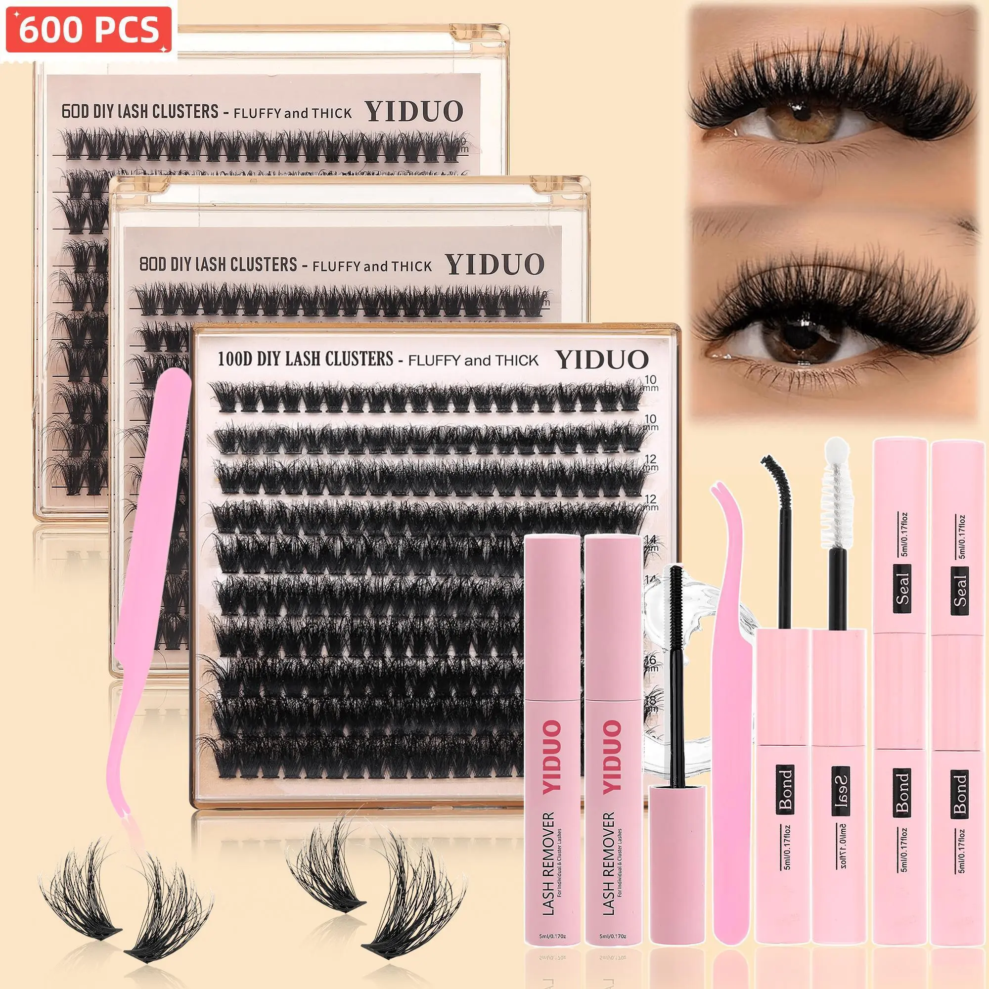 600pcs 60&80&100D Lash Kit 
