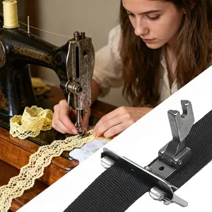 Adjustable Bandage Guide Stand S10a, Durable Steel Frame Design, Suitable for Industrial Sewing Machines, Adjustable Width Bandage Device, Sewing Supplies Crafts