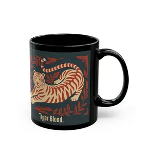 Tiger Blood Coffee Mug Funny Confidence Mug Bold Morning Energy Gift