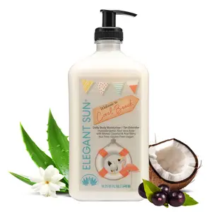 Elegant Sun, Coral Beach – Hypoallergenic, aloe-based tan extender for sensitive skin. Unisex, vegan, & perfect for after sun or tanning beds!