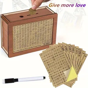 Creative DIY Money Saving Piggy Bank, Reusable Money Saving Box with Marker Pen, Home Ornament, Home Decor Accessory, Ideal for Home, Office, Dormitory & School #GLOBAL PICKS