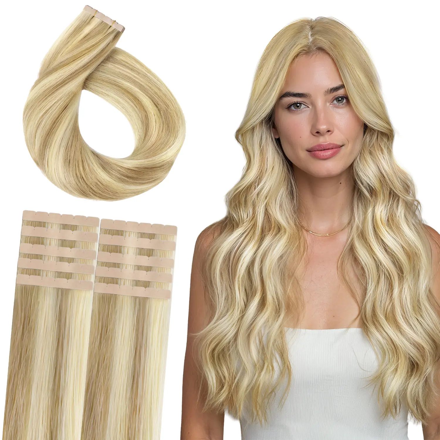 #18A/613A Dark Blonde Highlighted Bleach Blonde