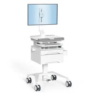 MedHub Mobile Workstation with Drawers and Monitor Mount