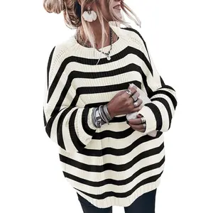 SAUKOLE Womens Oversized Sweaters Loose Solid Casual Long Sleeve Mock Neck Knitted Jumper Tops | Soft Cozy Fall Aesthetic Knitwear for Girls | TikTok Viral Comfy Sweater Lookbook Essential