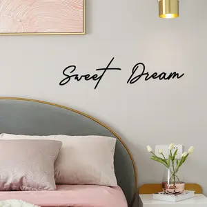 Sweet Dreams Handwritten Iron Wall Decor, Cozy Bedroom Atmosphere, Hanging Letter Decoration, Home Decor for Bedroom and Living Room