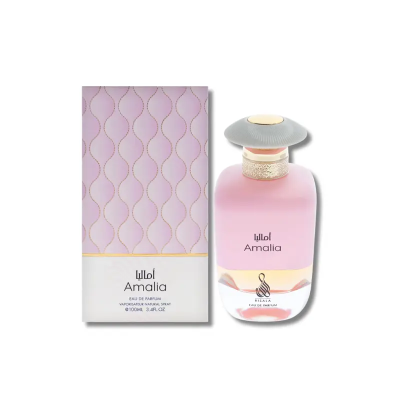 Risala Amalia Women's Eau de Parfum Spray - 3.4 fl oz Deep Floral Perfume for Adults, with Litchi Roses, Vanilla, Musk Notes, Floral Scents, Vanilla Musk Hug, Aromatic Scent Women's Fragrance for Romantic Evenings