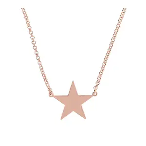 Bronzo Italia Polished Star 18" Necklace