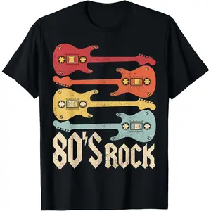 80s Rock Band Guitar Cassette Tape 1980s Vintage 80s Costume T-Shirt