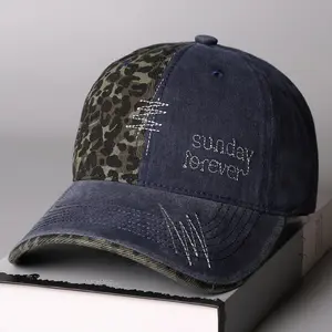 1pc New American Vintage Leopard Print Letter Embroidery Baseball Cap for Women, Street Style Trendy Hot Personality Fashion, Face- Duckbill Cap