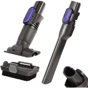 Vacuum Crevice Tool Brush Replacement Parts Compatible with Shark Pet Cordless Stick IX141 IZ462H IZ483H IZ363HT IZ361H IZ163H IZ362H Removable two-in-one Tool Brush Attachments for D-Shaped Vacuum
