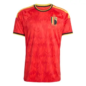 Belgium Red Devils Soccer Jersey 2026 Home Away RBFA Red Flame Pattern Men Women Fan Shirt Loose Casual Streetwear Sport Fall Winter Spring World Cup Supporter