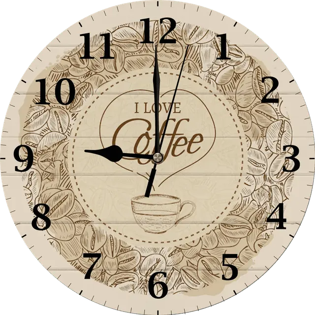 Eveokoki Rustic Kitchen Wall Clock Wooden Office Coffee Decor Wall Clocks 10 inches Silent Clocks for Kitchen/Office/Coffee Corner Coffee Bar Decoration