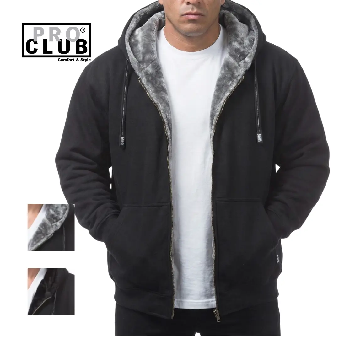 PROCLUB Men's Original Heavyweight Pile Full-Zip Hoodie - Classic Soft Fleece-Insulated Jacket, Relaxed Fit Sweatshirts with Cozy Fabric, Tops, Menswear, Cotton, Zip Up Hoodie, Hoodie Crew, Crew Neck