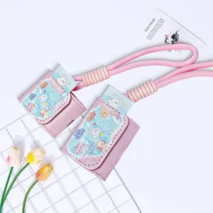Leather Wireless Earphone Case for AirPods Pro3, Fashion Mini Wallet Protection Cover, Portable Anti-Loss with Wrist Strap, Perfect Gift for Girls and Women