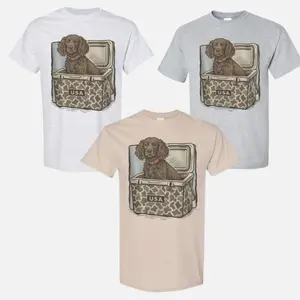 Hunting Dog In Camo Cooler USA Shirt, Funny Southern Graphic Tee, Redneck Duck Hunt Shirt, Summer Outdoor Outfit for Men Women 2025