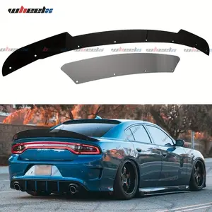 For Dodge Charger 2015-2024 SRT Hellcat Scat Pack Wickerbill Rear Spoiler, 2 Piece, Wicker Bill Trunk Tail Deck Lid Wing Lip with RivNut Tool, V1 / V3 Style