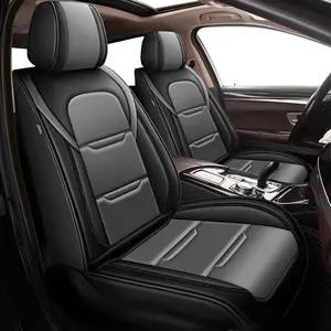 Front and Rear Faux Leather 5-Seat Covers, Car Cushions Compatible with Jeep Liberty 2002-2012
