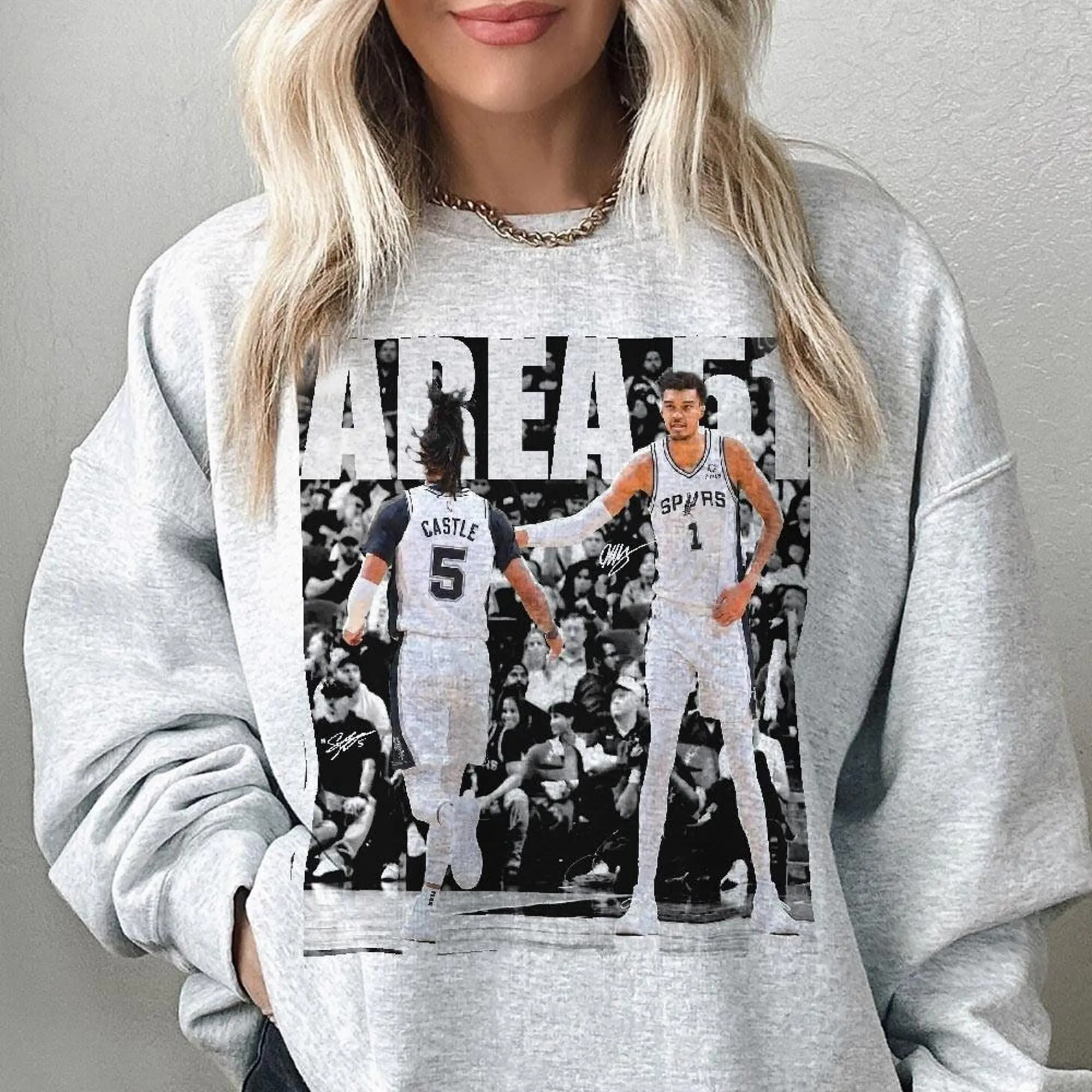 Victor Wembanyama Stephon Castle Area 51 Vintage Sweatshirt