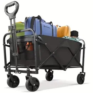 Heavy Duty Folding Wagon 680LBS All Terrain Utility Cart Large Capacity
