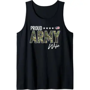 Women's OCP Proud Army Wife Sleeveless Cotton Tank Top - Soft, Breathable, Stylish, Casual Day Wear Top