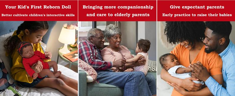 [WOOROY] Realistic Reborn Baby Doll 18 In African American Sleeping Newborn Handcrafted Lifelike Black Skin Cloth Body Doll Birthday & Christmas Gift for Ages 3+