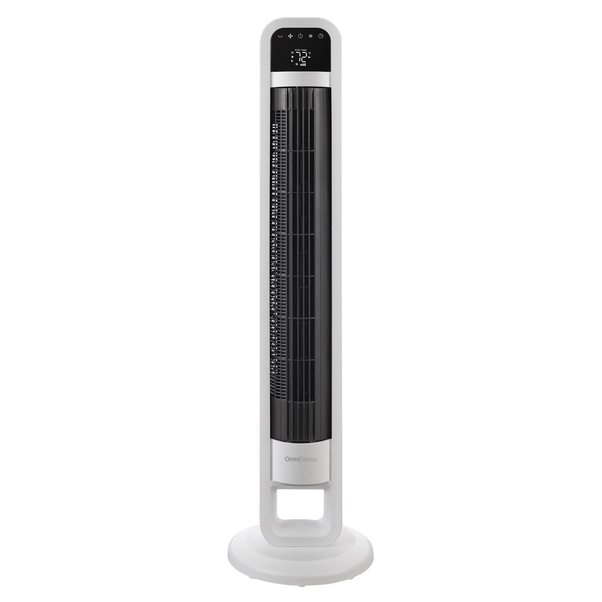 New OmniBreeze Tower Fan w/Internal Oscillation & Wi-Fi, White 4 Speed W/Remote