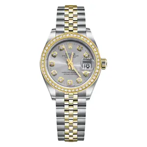 Rolex Lady-Datejust 26mm Gray Dial Diamond Bezel 69173 Aftermarket WHP041487