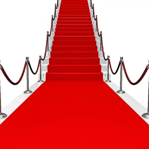 Red Carpet Runner for Party 100 GSM Felt Non-Woven Fabric Runway Carpet for Event, Aisle Runner for Wedding Ceremony Hollywood, Movie Theme Rug Party Decor (Red, 2 X 15 Ft)