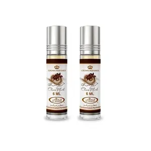 Al-Rehab Choco Musk Concentrated EDP Rollerball Perfume - Creamy Vanilla Scent, 0.2 oz (Pack of 2) - Unisex Fragrance, Perfumes for Women, Men's Cologne, Womens Gifts