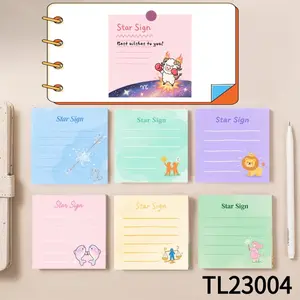 Beautifully Illustrated Star Sign Sticky Notes - Must - Have Office Supplies (3.54×3.54 inches) 100-pack with105 Emoticon Stickers, Strong Adhesive for All Your Note - Taking Needs, Residue-free