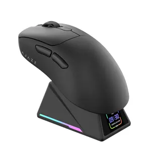 AJAZZ AJ179 P MC PRO right-handed wireless game mouse Color screen magnetic charging base PAW3311 sensor dual 1KHz E-sports game mouse DPI24000 the third mock examination lightweight office mouse supports multiple systems for games and office